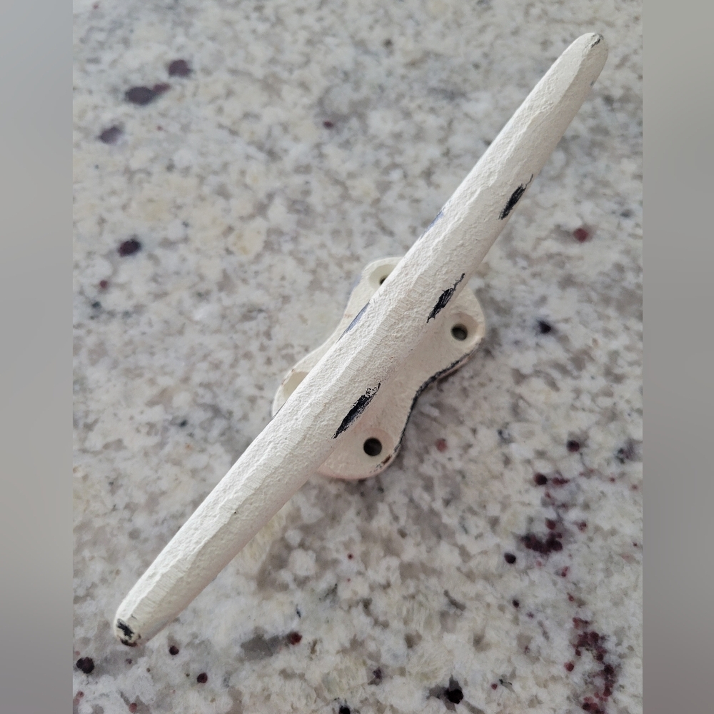 Distressed Cast Iron Boat Cleat Hook Coat Towel Hanger Nautical Beach Decor